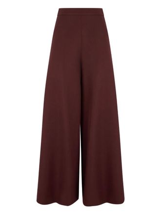 Roberto Cavalli Pantaloni a palazzo in lana - Rosso