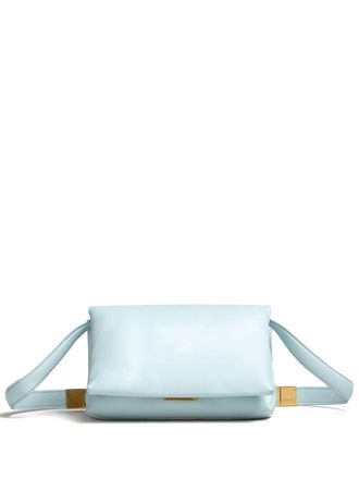 Marni Womens Prisma Puffball Small Leather Shoulder Bag In Sky Blue