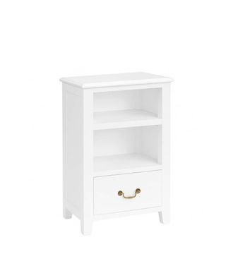 Moycor Mesa auxiliar madera blanca 50x35x80 cm