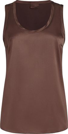 Brunello Cucinelli Satin top in Brown at Nordstrom, Size 3X-Large Eu