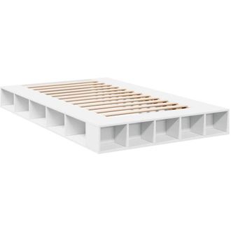 vidaXL Bed Frame without Mattress White 120x200 cm Vidaxl