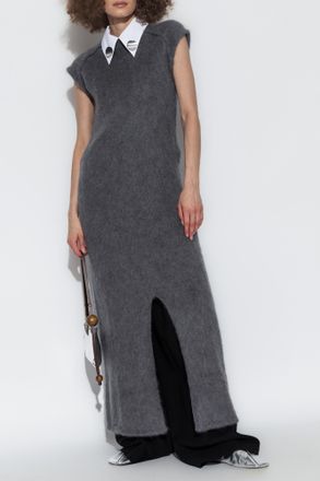 Jil Sander Dress With Cut-out, Womens, Grey