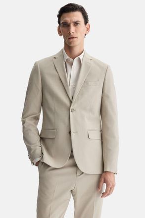 H&M Slim Fit Jacket in Beige at Nordstrom, Size 42