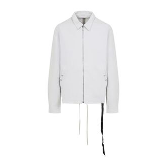 Rick Owens Light Jackets, male, White, Size: XL Drkshdw Zip Front Jacket