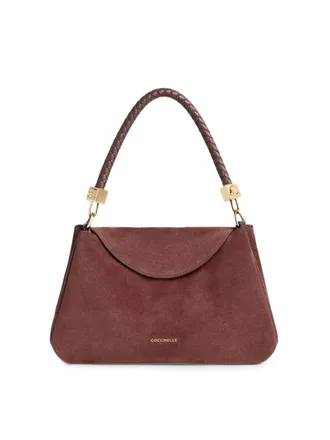 Coccinelle Handbag Suede Leath/Grained Le / Berry/Berry