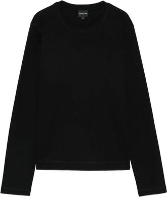 Birgitte Herskind Cotton Crewneck Sweater - Dames - Longsleeves - Zwart - M - Katoen - Tops