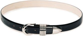Déhanche Hollyhock Patent Leather Belt in Black Silver at Nordstrom, Size X-Small