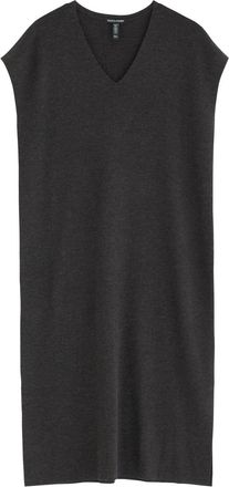 Eileen Fisher Eileen Fisher Ribbed Wool Midi Jumper Dress - Charcoal - L (UK 18-20 /xl)