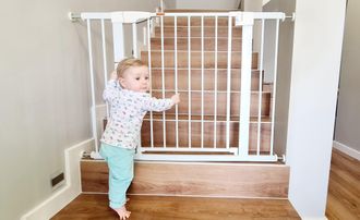 OEM Puerta De Seguridad Para Escaleras, Barrera Para Puertas, Seguridad Puerta De Seguridad Para Escaleras, Ancho 75-82cm, Barrera Para Puertas