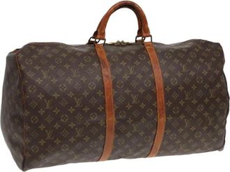 Louis Vuitton Pre-owned Boston Bag - Dames - Vintage Weekendtas - Bruin - ONE Size - Leer - Vintage