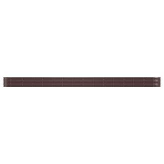 Berkfield Home Garden Raised Bed Powder-coated Steel 620x80x36 cm Brown | Size: 620 x 80 x 36 cm