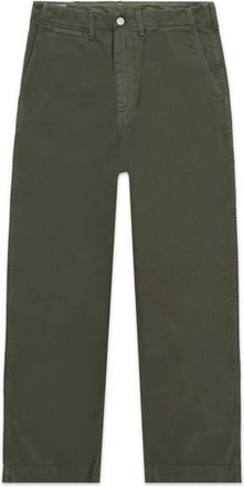 Fortela Herringbone Wide Leg Chino Pants in Green at Nordstrom, Size 36 X 32 Eu