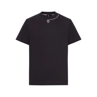 Moncler T Shirt Nero-Uomo