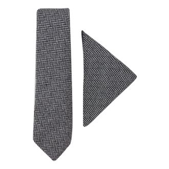 TruClothing Tweed Tie Hankie Vintage Wool Herringbone