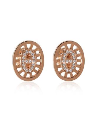 Herm&egrave;s Chaine DAncre 18K Rose Gold 0.26 ct. tw. Diamond Earrings (Authentic Pre-Loved)
