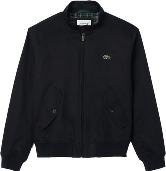 Lacoste Waterproof Twill Harrington Jacket Navy Blue (UK, Alpha, M, Regular, Regular, Navy)