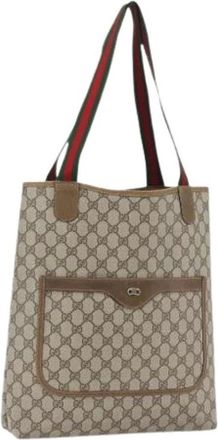 Gucci Pre-owned Tote Bags, female, Beige, Size: ONE SIZE Pre-owned Plastic Tote Bag