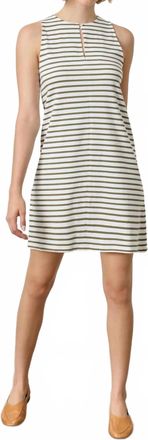Lilla P Keyhole Tank Dress In Kelp Stripe