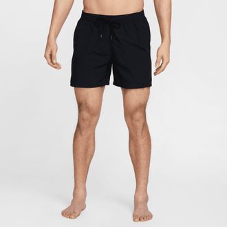Nike Mens Swim Breaker Icon 5 Brief-Lined Volley Shorts in Black | NESSF495-001