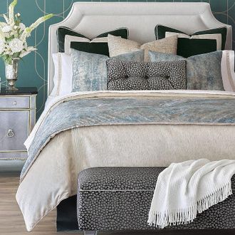 Frontgate Esmeralda Bedding Collection - Pillow Shams, King Pillow Sham Metallic - Frontgate