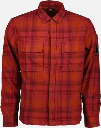 C.P. Company Mens Tartan Lens Shirt - Blue - Size: 40/Regular