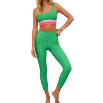 Beach Riot Summer Island Leggings In Green