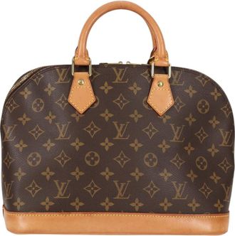 Louis Vuitton Alma Blue Canvas Handbag (Pre-Owned)