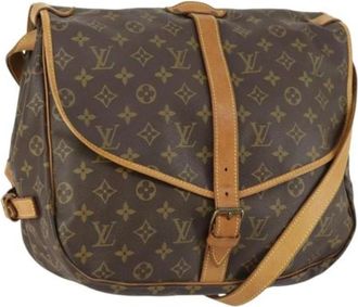 Louis Vuitton Pre-owned Canvas Cross Body Tas - Dames - Vintage Schoudertas - Bruin - ONE Size - Vintage