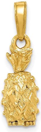 Diamond2Deal 10k Yellow Gold 3-D Pineapple Pendant