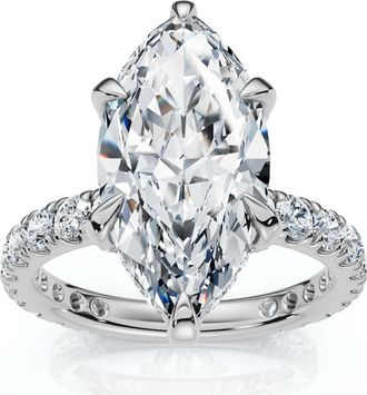 Pompeii3 Certified 4Ct Viviana Marquise Diamond Engagement Ring 14k Gold or Platinum