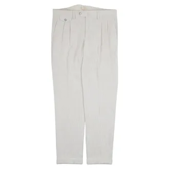BRIGLIA 1949 Straight Trousers, male, White, Size: L Straight Trousers