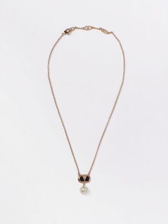 Valentino Garavani Collana OValette VLogo Signature in ottone con perla e strass