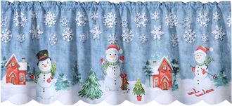 Weckbrodt-Gardinen Scheibengardine »Schneemann« Stangendurchzug 1 Stk. tlg. Bistro, Gardine, Tunnelzug, blickdicht, bedruckt, HxB 45x120cm, Store