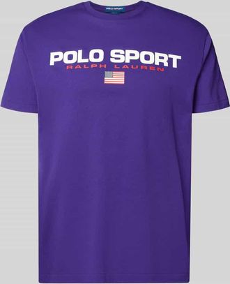 Polo Ralph Lauren Relaxed Fit T-Shirt aus reiner Baumwolle in Lila, Gr&ouml;&szlig;e XXL