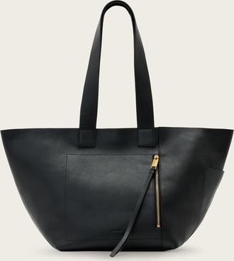 AllSaints Leather Alba Leather Tote Bag, Size: One Size