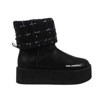 Karl Lagerfeld Schoenen, Dames, Zwart, 37 EU, Leer, Thermo Boot
