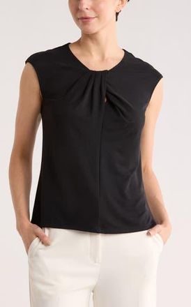 Nordstrom Rack Twist Neck Cap Sleeve T-Shirt in Black at Nordstrom Rack, Size X-Small