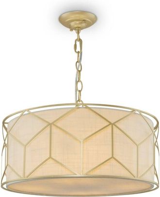 Maytoni Maytoni - Messina Classic Messina - Lámpara de techo colgante de 4 luces dorada con pantalla de tela