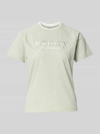 Tommy Jeans Regular Fit T-Shirt aus reiner Baumwolle in Schilf, Gr&ouml;&szlig;e S