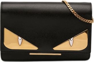 Fendi Pre-owned Fendi Leather Eye Monster Tube Wallet On Chain Ladies RJ9ROSTOJXM312BI