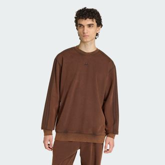 adidas Mens adidas Premium Essentials Retro Washed Crew Sweatshirt