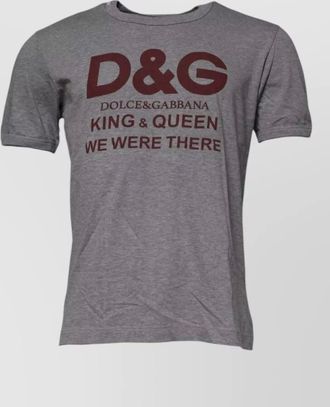 Dolce & Gabbana cotton logo print crew neck t-shirt
