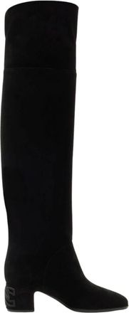 Casadei Muni Nomad Over the Knee - Dames - Over de knie laarzen - Zwart - 38 1/2 EU - Leer - Schoenen