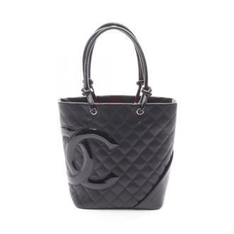Chanel Black Patent Leather Leather Tote Bag (Pre-Owned)