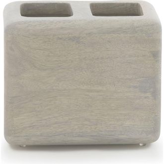 Kassatex Fiji Mango Wood Toothbrush Holder in White Wash at Nordstrom Rack