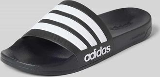 adidas Badeschuhe mit Label-Pr&auml;gung Modell ADILETTE SHOWER in Black, Gr&ouml;&szlig;e 10