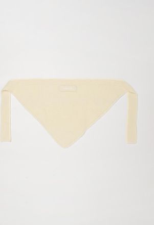 Jacquemus Sciarpa triangolare in misto lana e alpaca con logo applicato