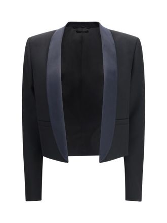 Tom Ford Black Solid Shawl Lapel Jacket