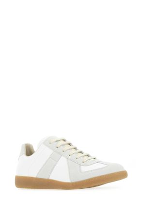 Maison Margiela Leather Low-Top Sneakers - White
