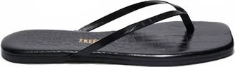 Tkees Womens Square Toe Lily Croc Flip-Flops In Sable